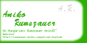 aniko rumszauer business card